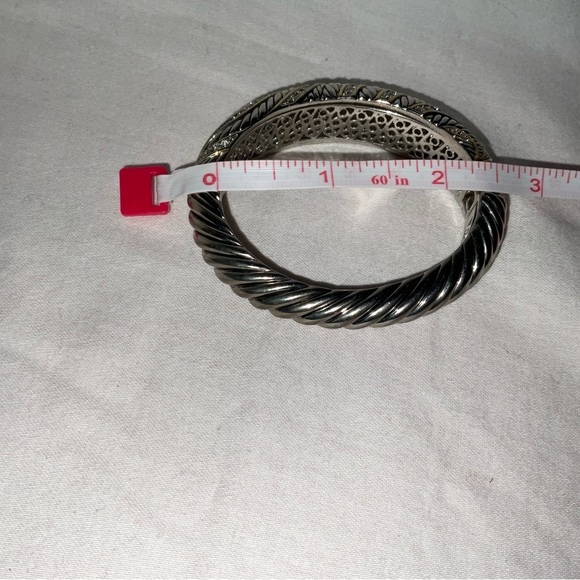 Bracelet, Emma Skye Stainless Steel and Crystal Hinge Bracelet - Picture 9 of 9